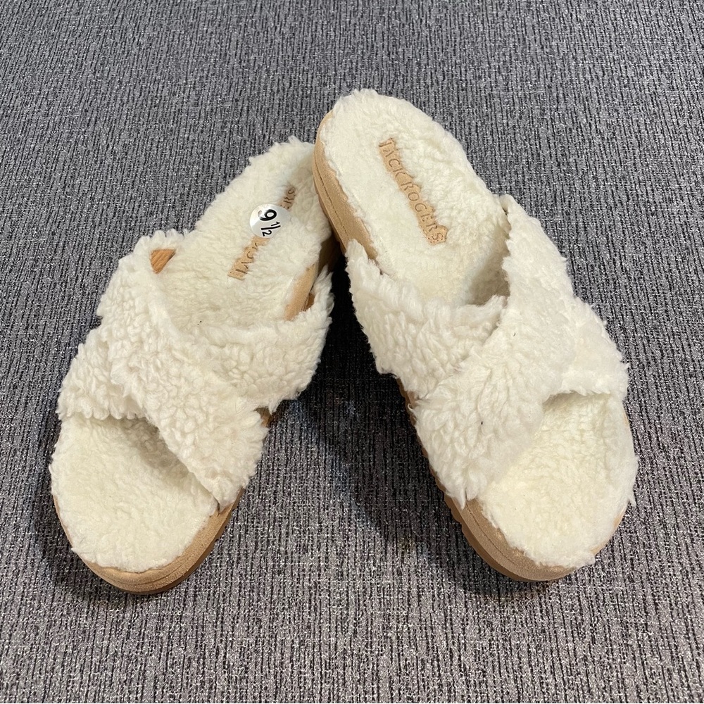 Jack Rogers Faux Fur Slides